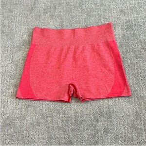 EUC L PINK VS seamless red spandex high waisted 
Red and white marble